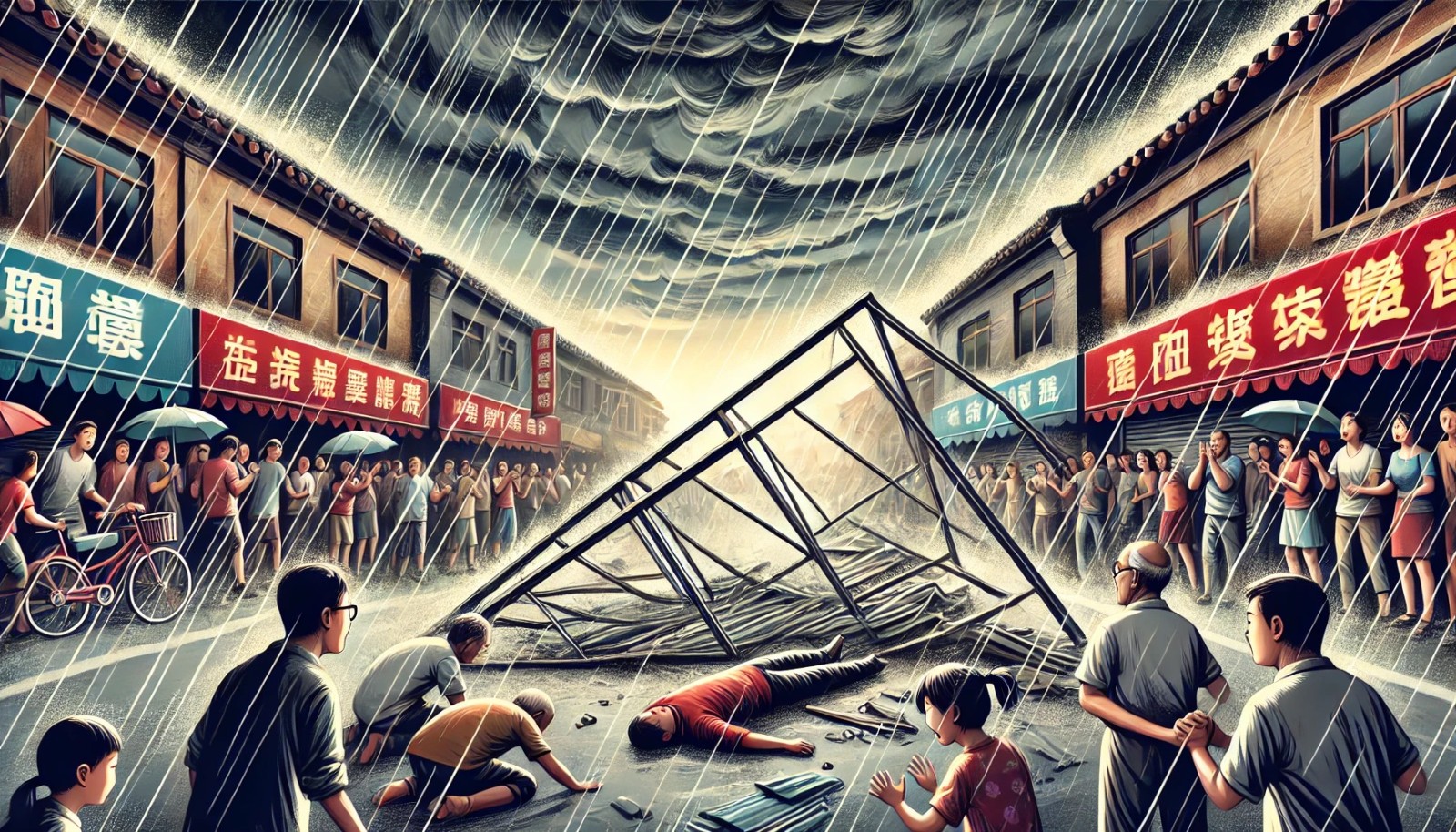 江苏淮安警方活动成悲剧：铁架倒塌伤人，救援迟到引发质疑